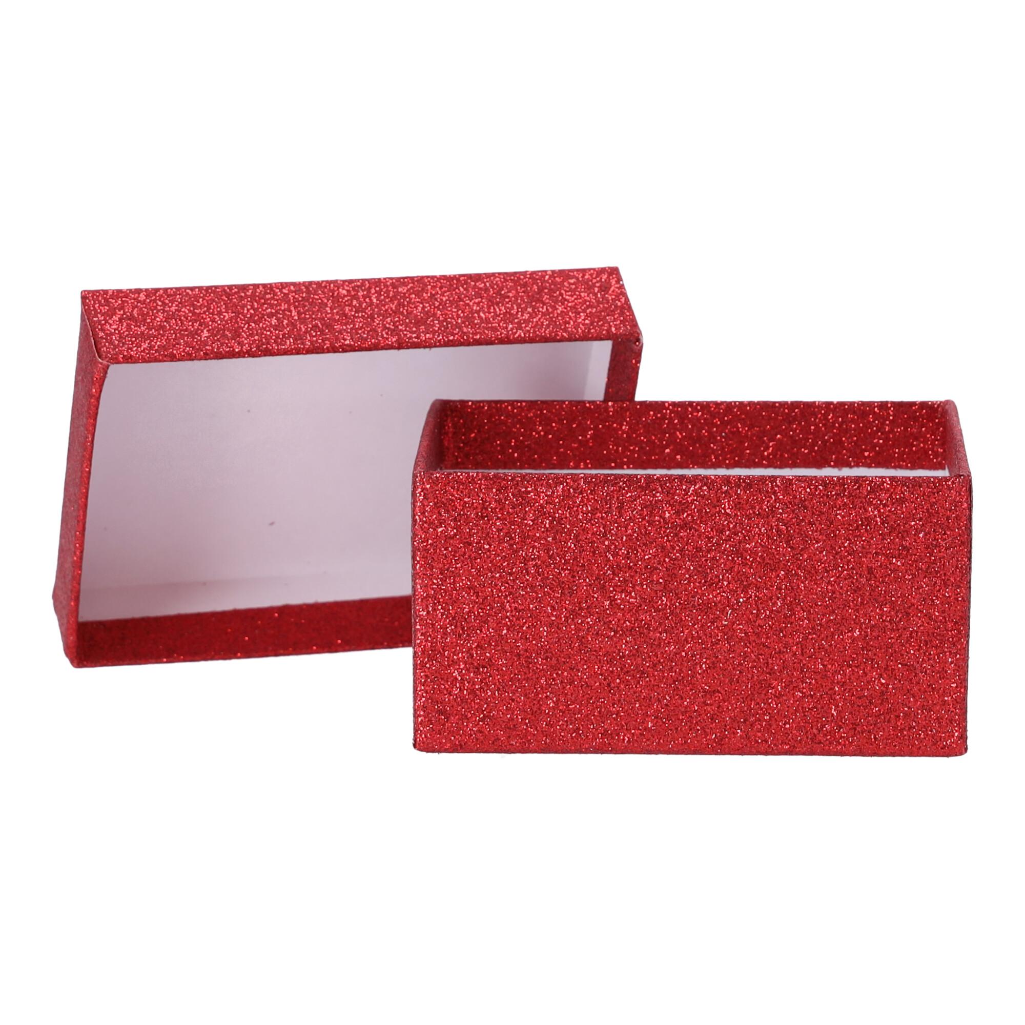 Małe pudełko prezentowe 11x7,5x5,5 cm - Czerwone