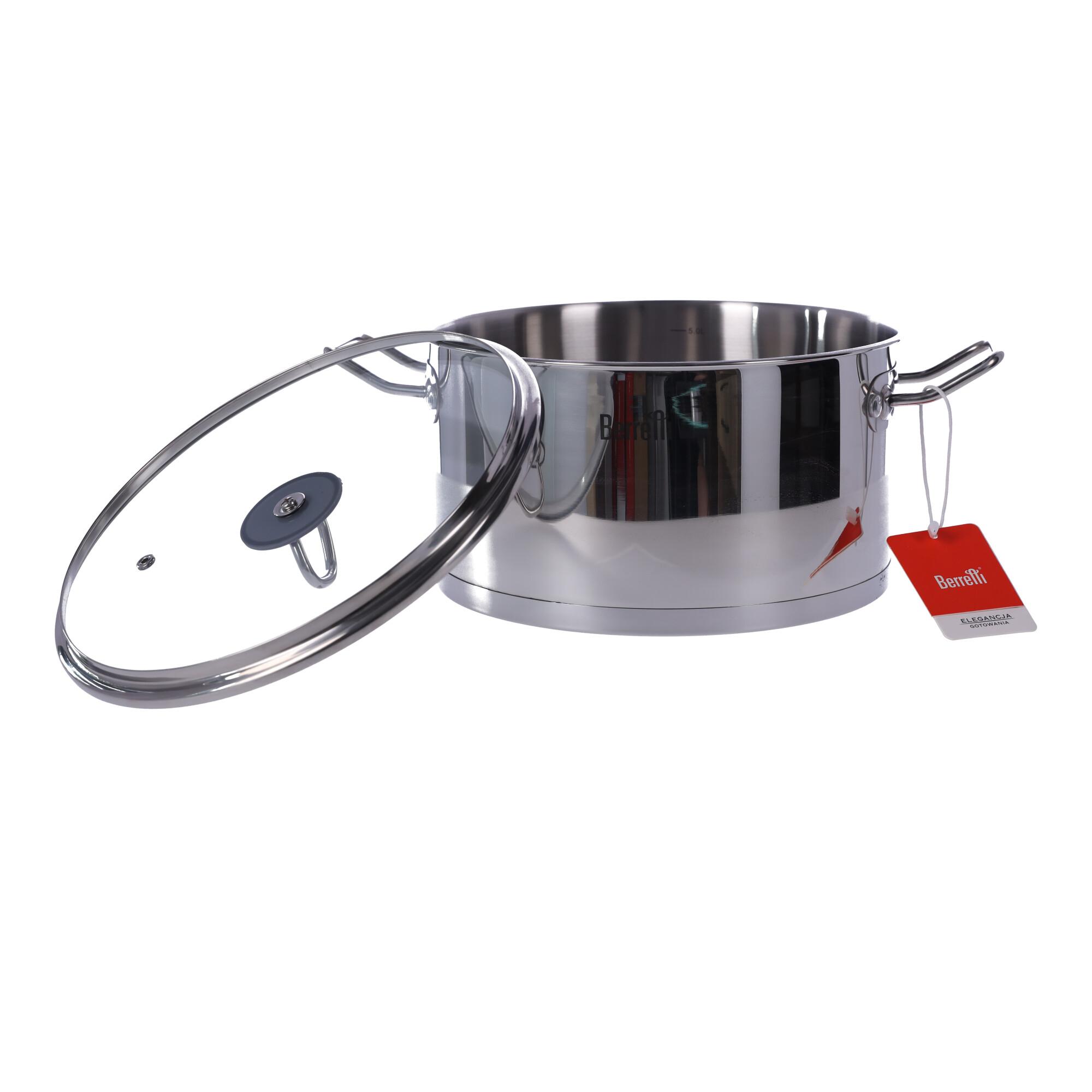 Stainless steel pot with lid Gemini BERRETTI, 24 cm