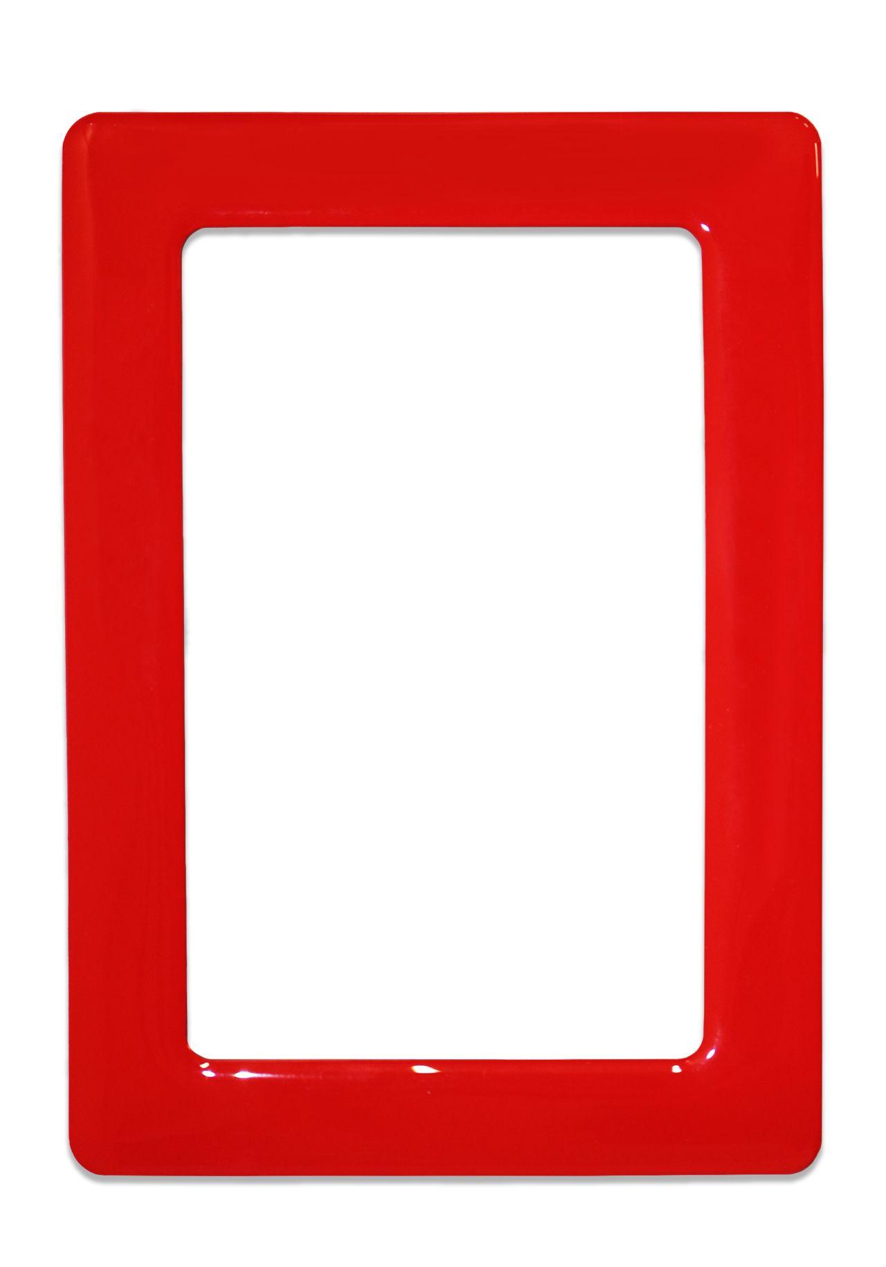 Magnetic self-adhesive frame size 12.3x8.1cm - red