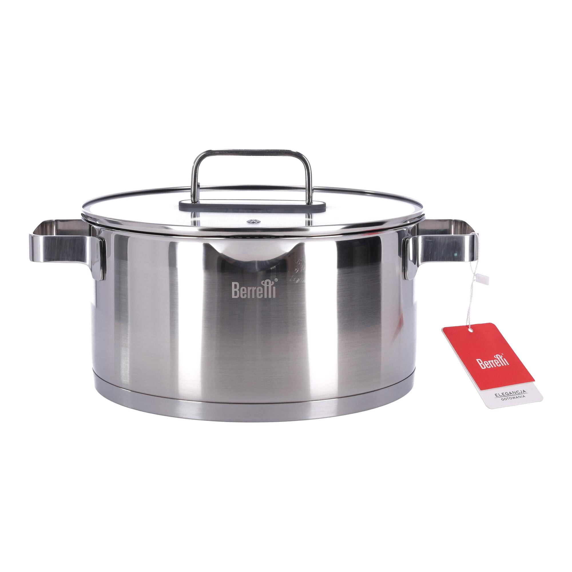 Stainless steel pot with lid Mistral BERRETTI, 24 cm