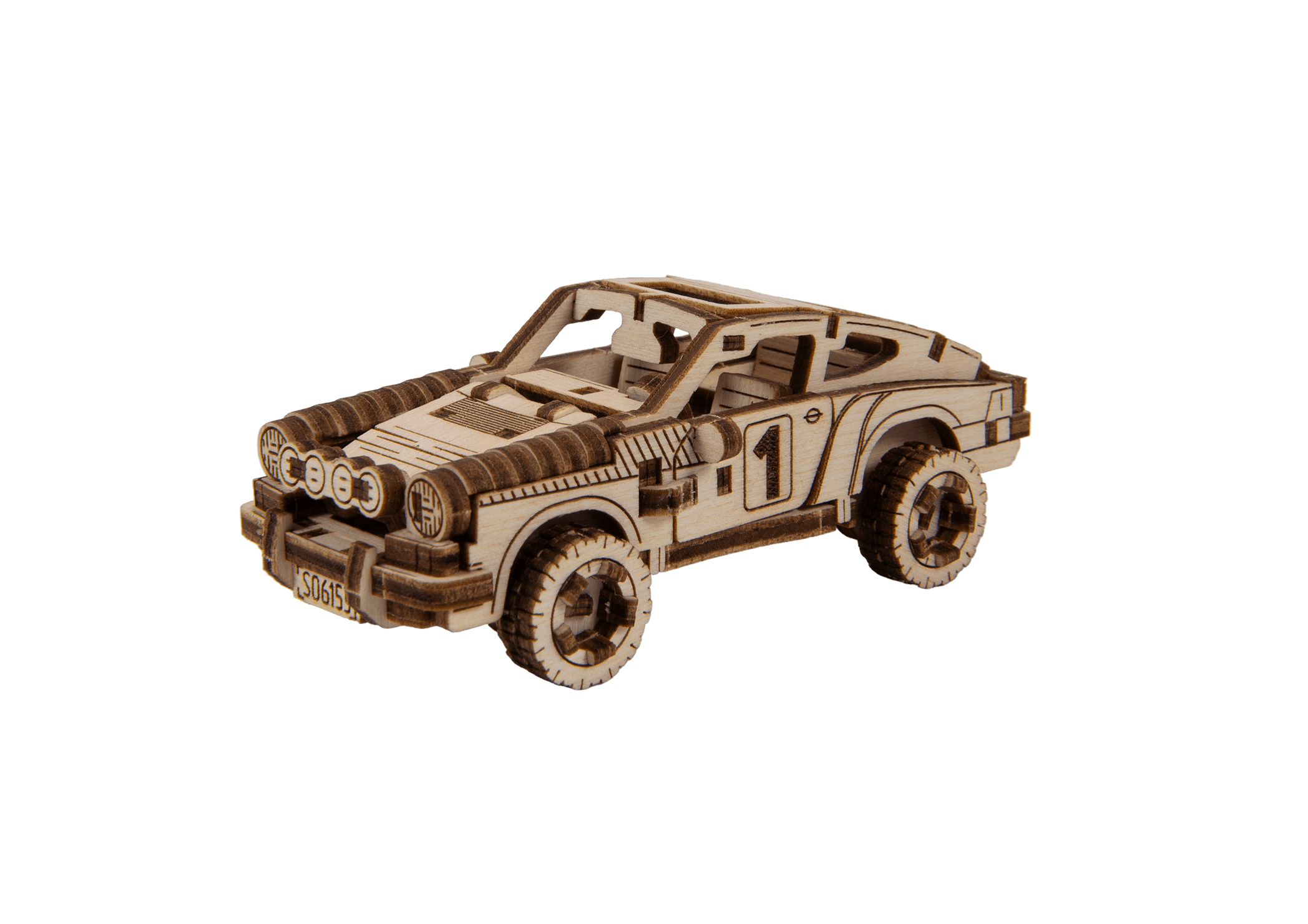 Drewniane Puzzle 3D - Model Rally Car 4 (Porsche 911)