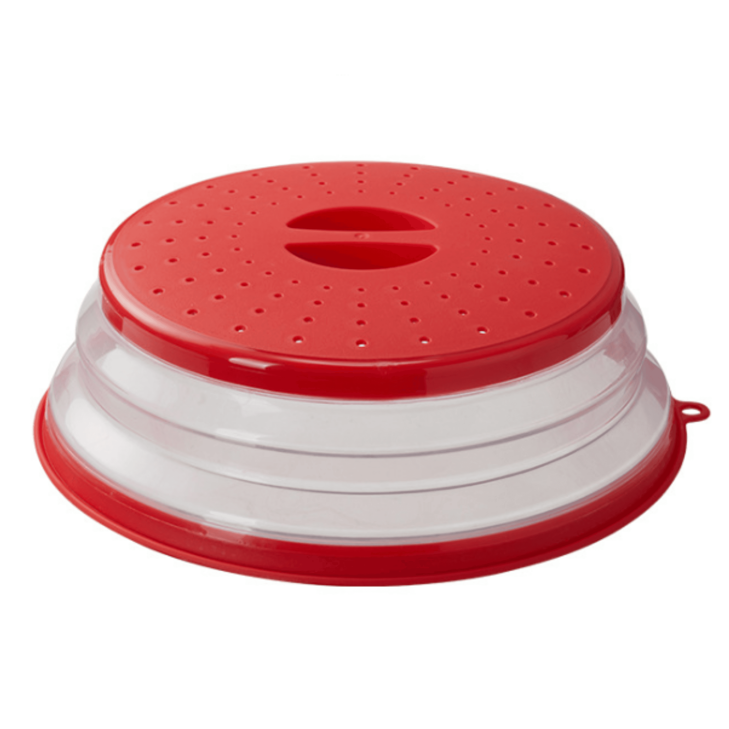 Folding lid / silicone cover for microwave oven - red