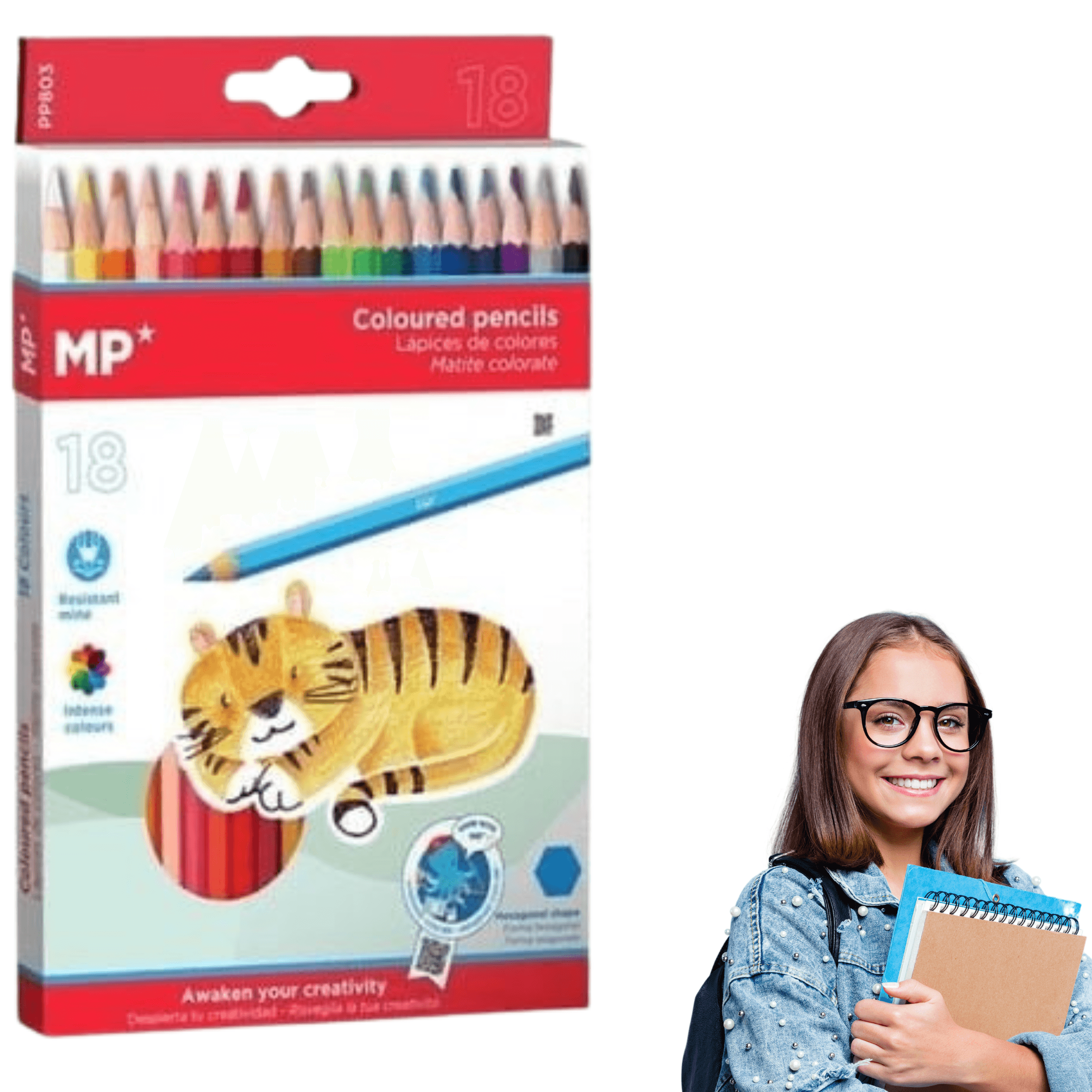 Kredki ołówkowe 18 kolorów MP